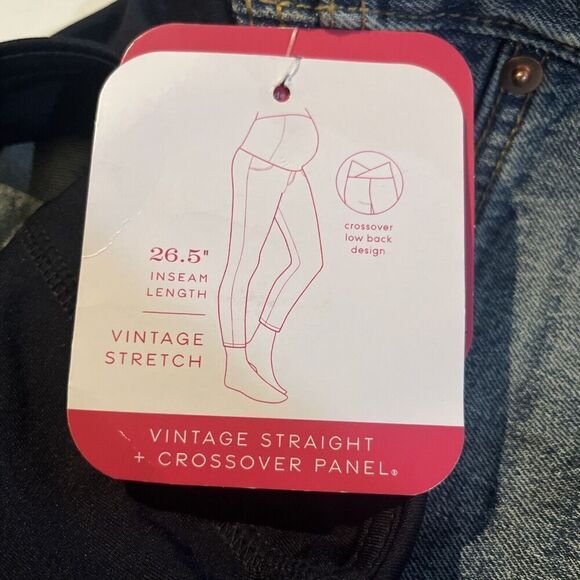 Isabel Maternity Over Belly Cropped Vintage Straight Jeans Size 10 - Picture 4 of 4